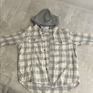 Old Navy Plaid Hooded Shirt